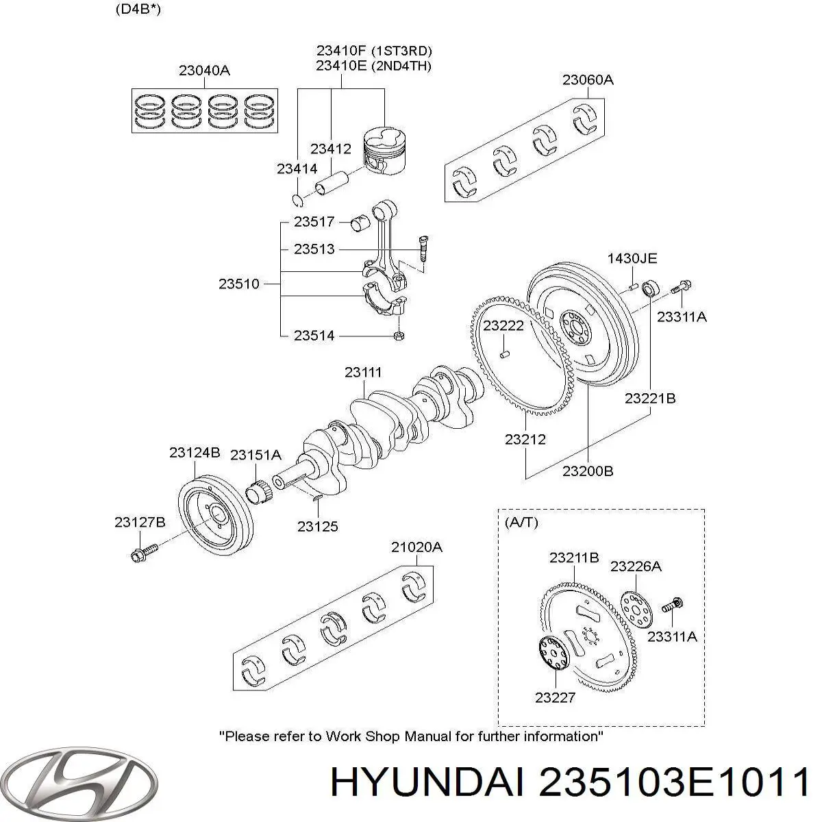 235103E101 Hyundai/Kia biela