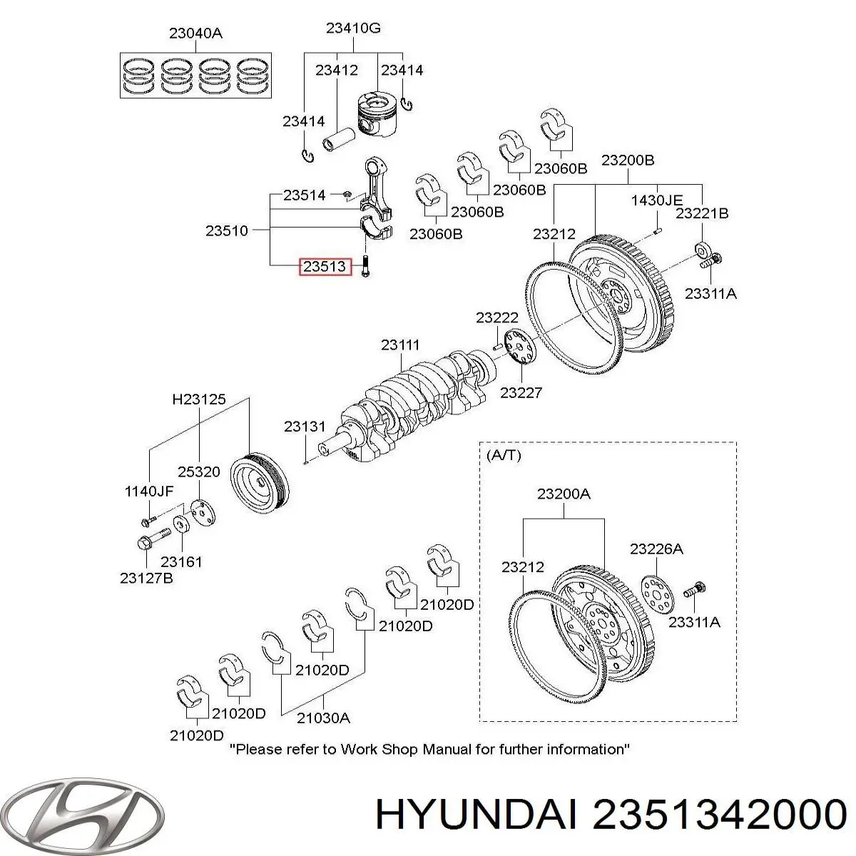 Comprar 2351342000 Hyundai/Kia Tornillo de biela