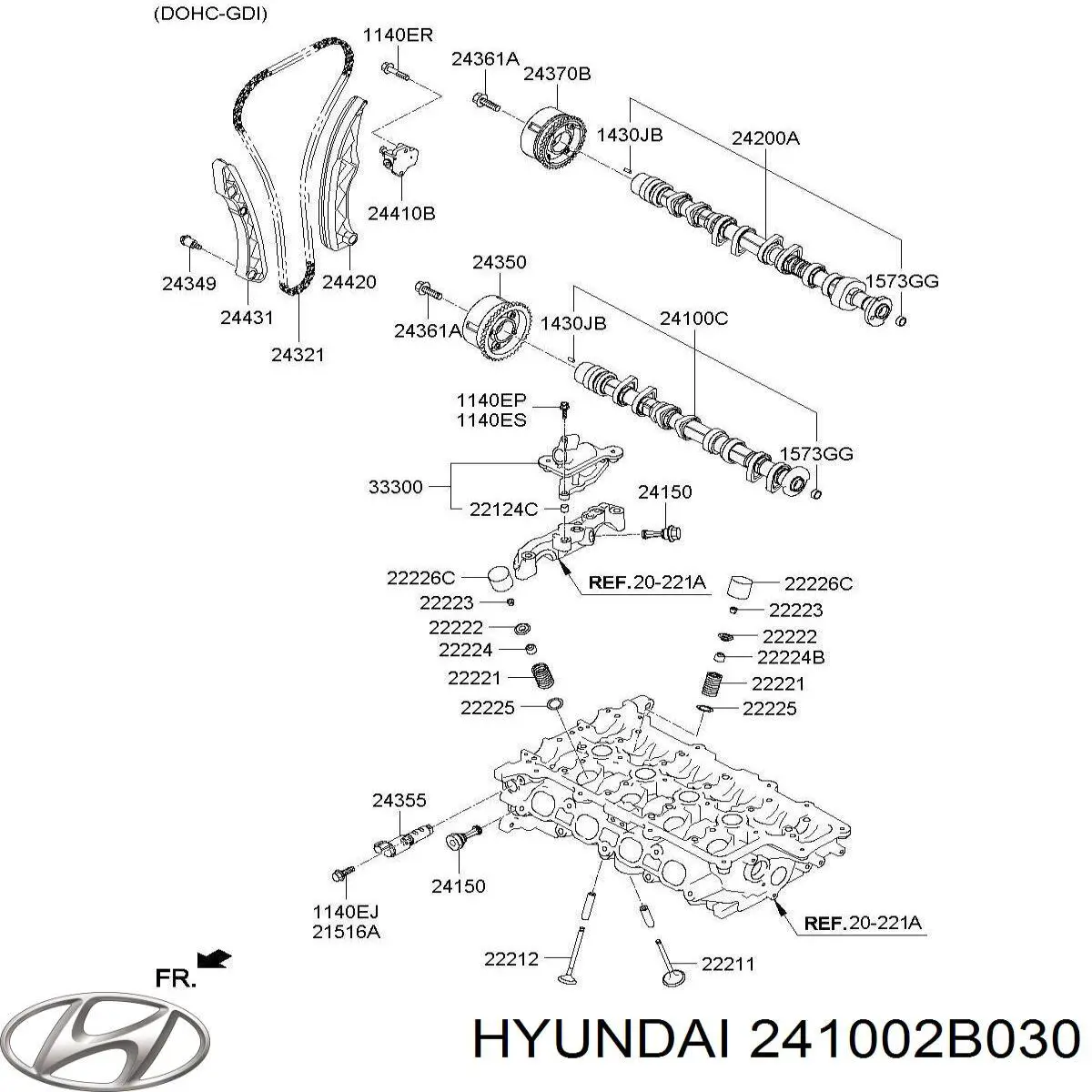 Árboles de levas Hyundai/Kia 241002B020 precio, desde 136,26 EUR