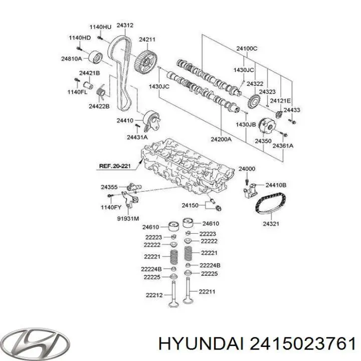 Comprar 2415023761 Hyundai/Kia Filtro del regulador de fase de distribución