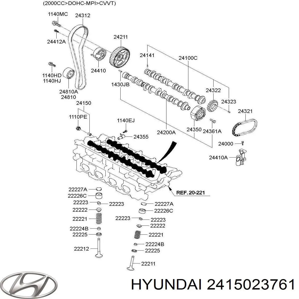 Filtro del regulador de fase de distribución Hyundai/Kia 2415023761 precio, desde 21,03 EUR