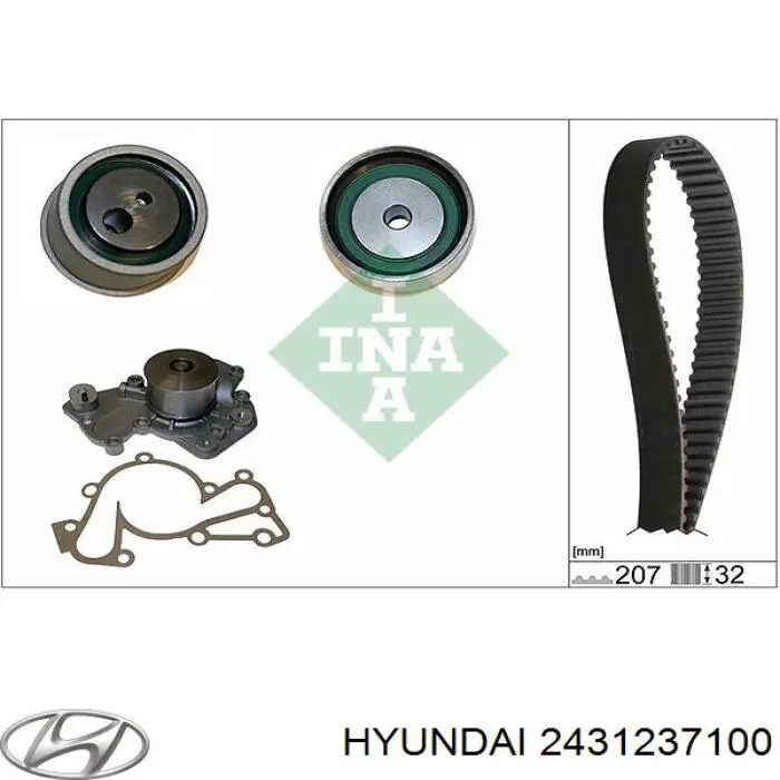 Correa de distribución Hyundai/Kia 2431237100 precio, desde 46,18 EUR