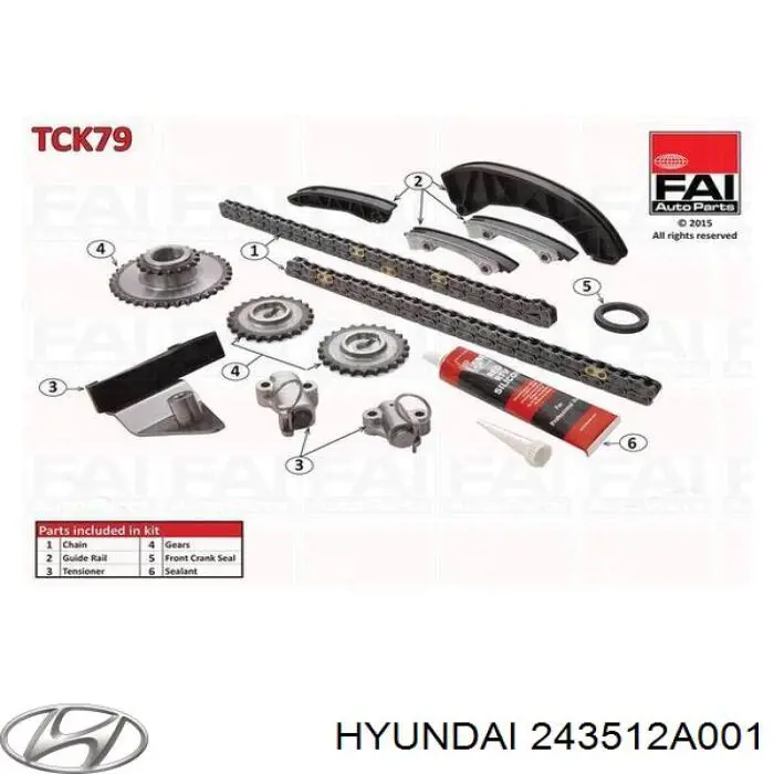 243512A001 Hyundai/Kia cadena de distribución