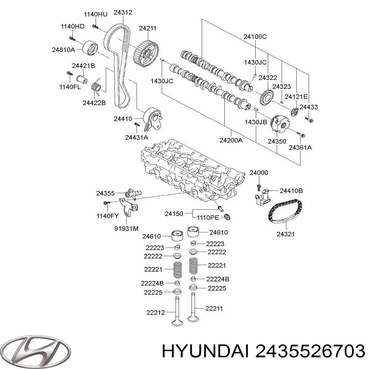 Comprar 2435526703 Hyundai/Kia Válvula reguladora de presión de aceite