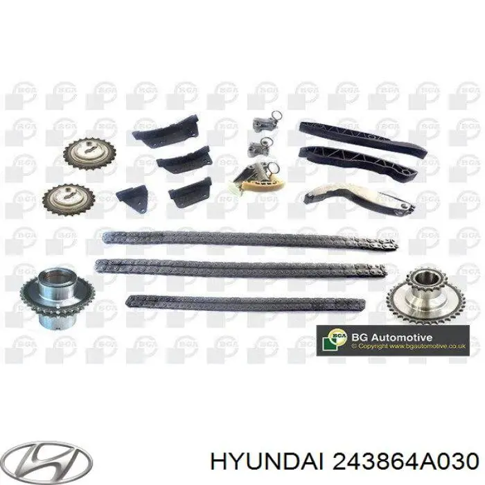 Guía derecha de cadena de distribución Hyundai/Kia 243864A030 precio, desde 16,27 EUR