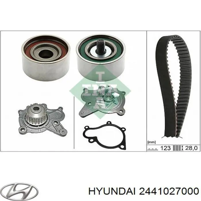 Tensor, correa de distribucion 2441027000 Hyundai/Kia