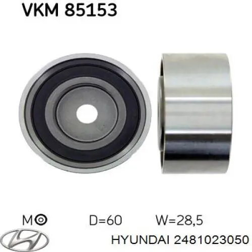 Polea correa distribución 2481023050 Hyundai/Kia