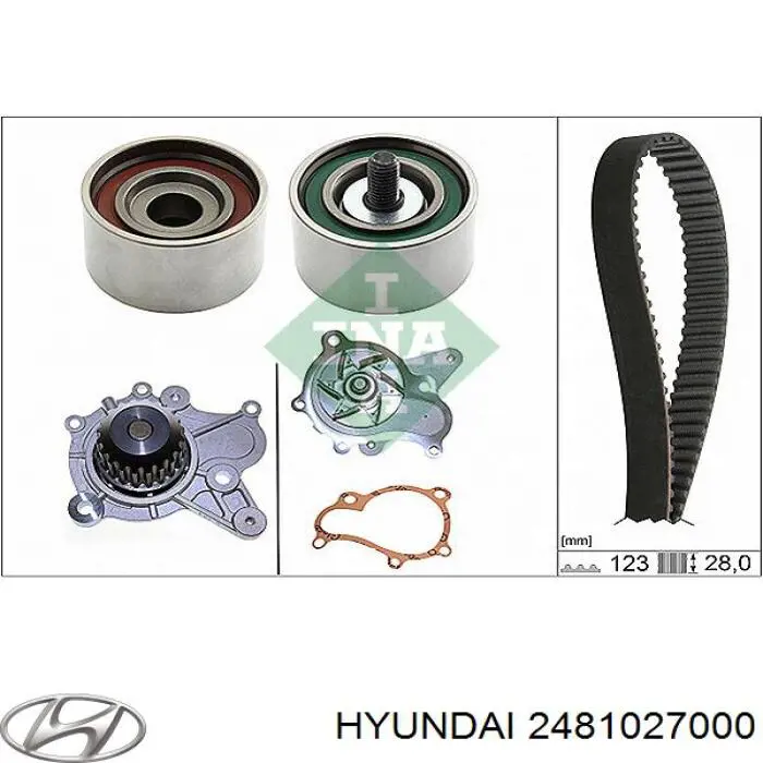 Polea correa distribución Hyundai/Kia 2481027000 precio, desde 20,51 EUR