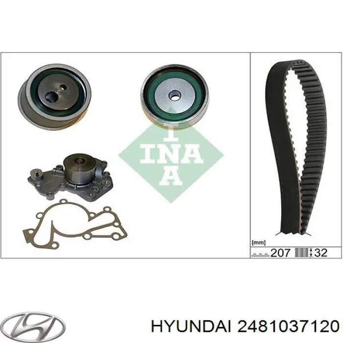 Polea correa distribución 2481037120 Hyundai/Kia