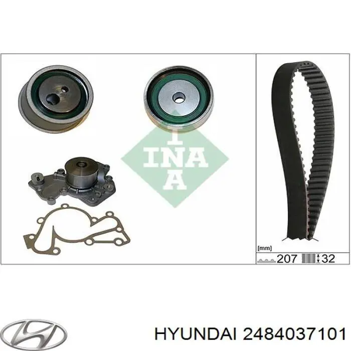 Tensor, correa dentada para Hyundai Sonata (EU4)