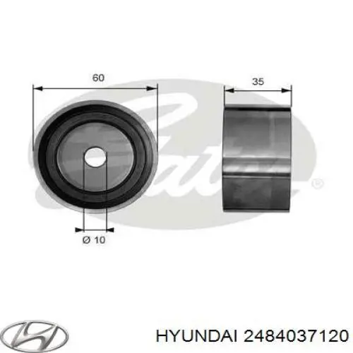 Tensor de la correa de distribución Hyundai/Kia 2484037120 precio, desde 59,88 EUR