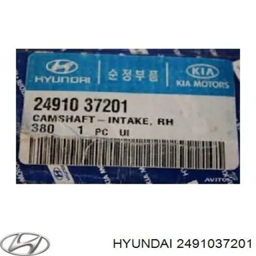 2491037201 Hyundai/Kia árbol de levas admisión derecho