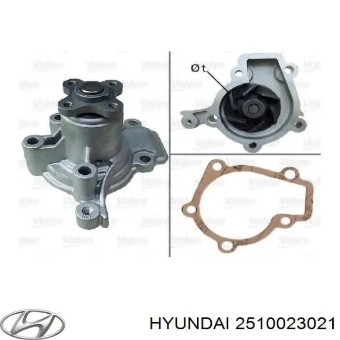 2510023021 Hyundai/Kia bomba de agua