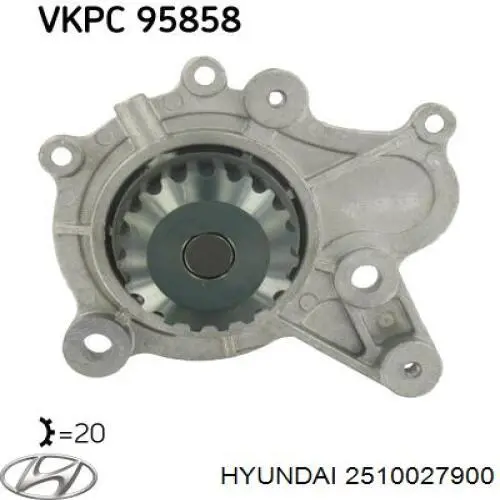 Bombeadora de agua Hyundai/Kia 2510027900 precio, desde 60,03 EUR