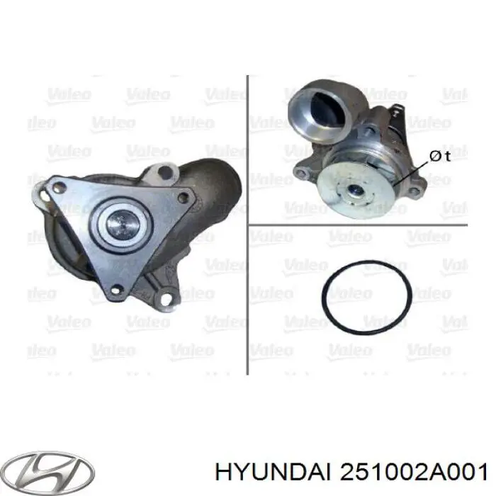 251002A001 Hyundai/Kia bomba de agua