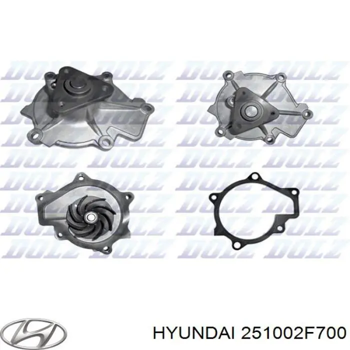 Bombeadora de agua Hyundai/Kia 251002F700 precio, desde 46,71 EUR