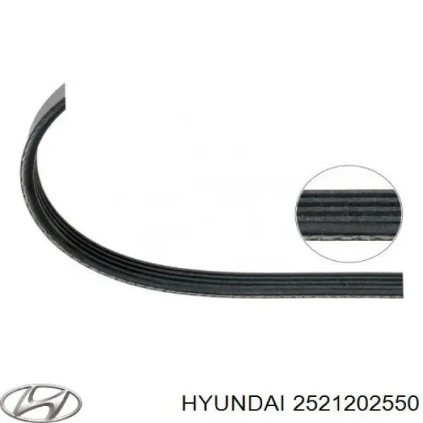 Correa de alternador 2521202550 Hyundai/Kia
