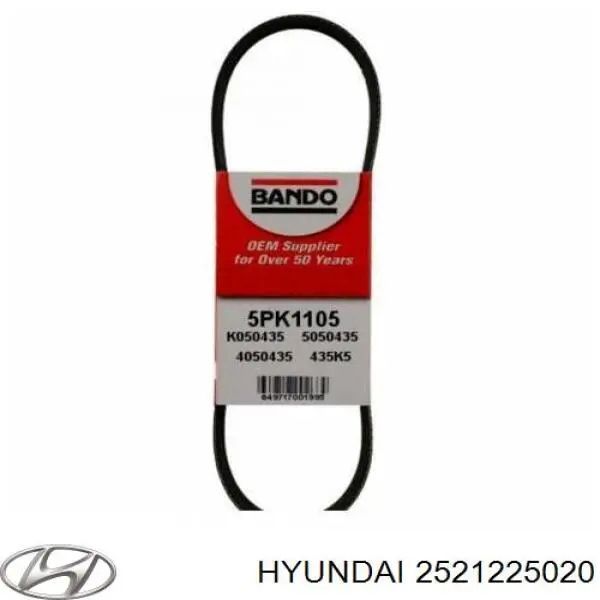 2521225020 Hyundai/Kia correa trapezoidal