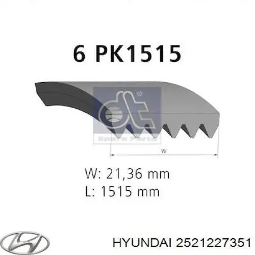 Correa accesorios Hyundai/Kia 2521227351