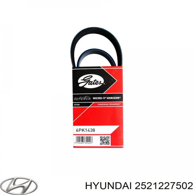 Correa de alternador 2521227502 Hyundai/Kia
