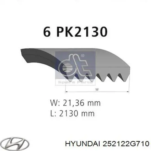 Correa de transmisión trapezoidal Hyundai/Kia 252122G710 precio, desde 25,26 EUR