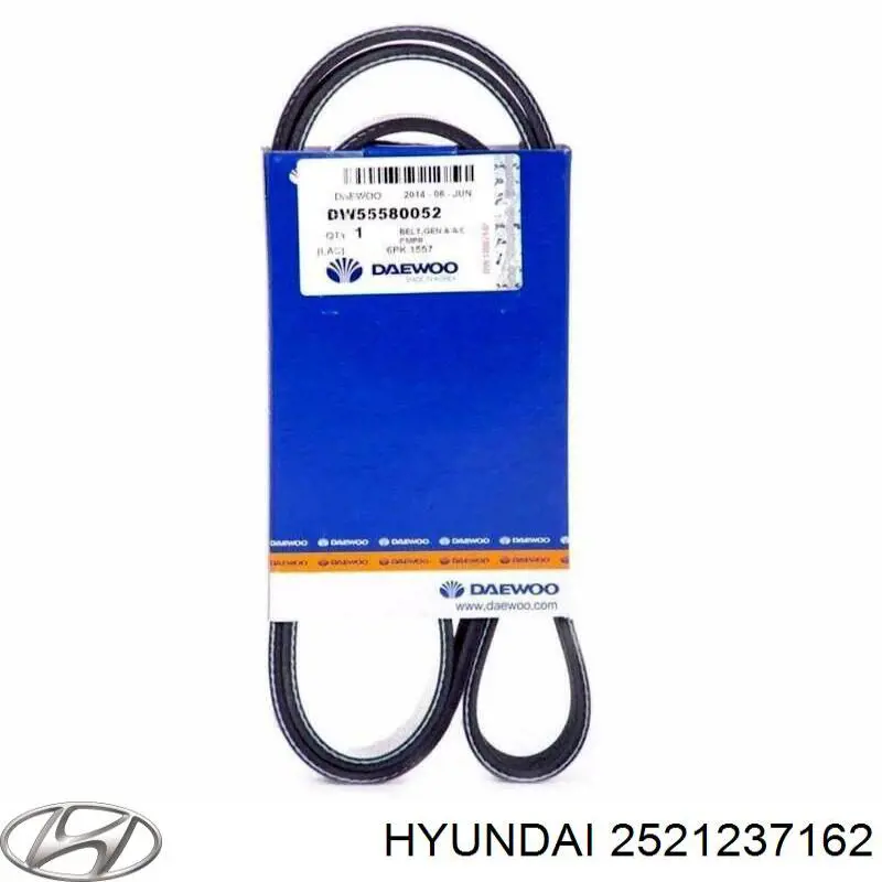 Correa de alternador 2521237162 Hyundai/Kia