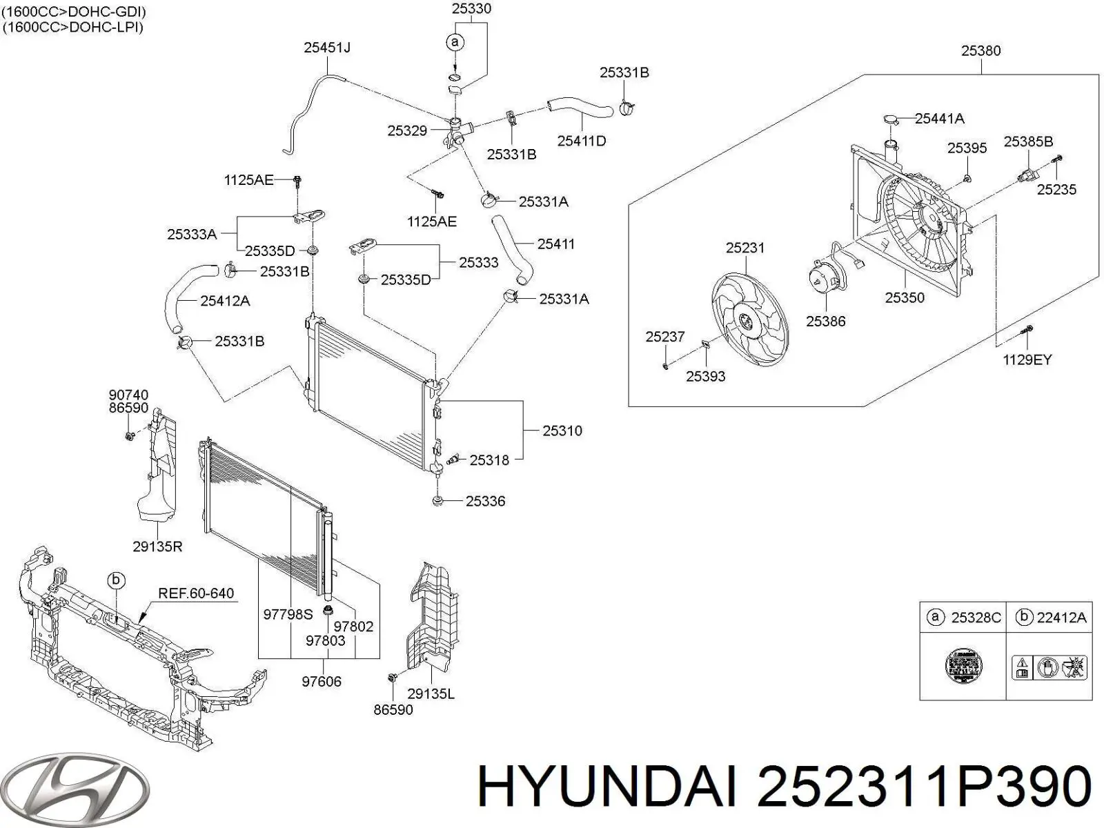 Ventilador del radiador Hyundai/Kia 252311P390 precio, desde 84,22 EUR