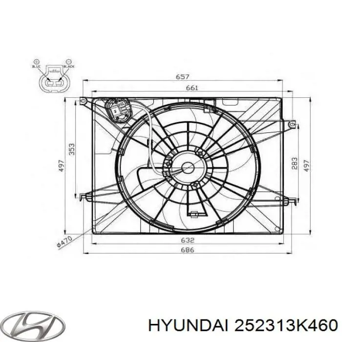 Ventilador del radiador Hyundai/Kia 252313K460 precio, desde 120,52 EUR