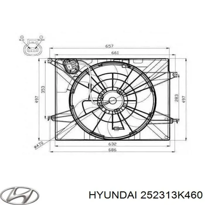 Comprar 252313K460 Hyundai/Kia Ventilador del radiador