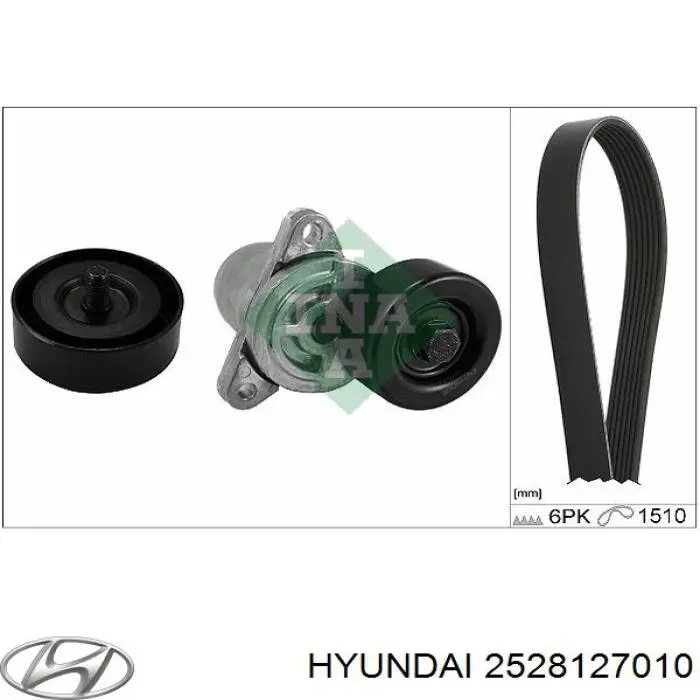 Comprar 2528127010 Hyundai/Kia Tensor de correa poli V 