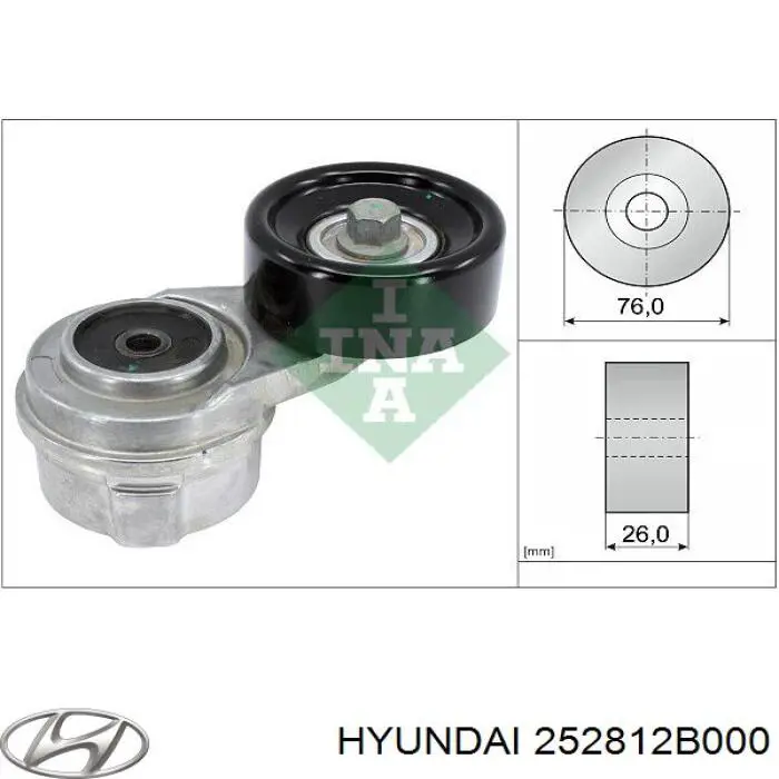 Tensor de la correa trapecial Hyundai/Kia 252812B000 precio, desde 36,07 EUR