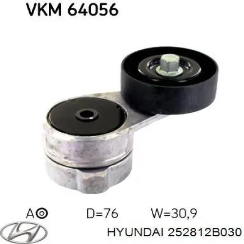 Tensor de correa poli V para Hyundai Accent (RB)