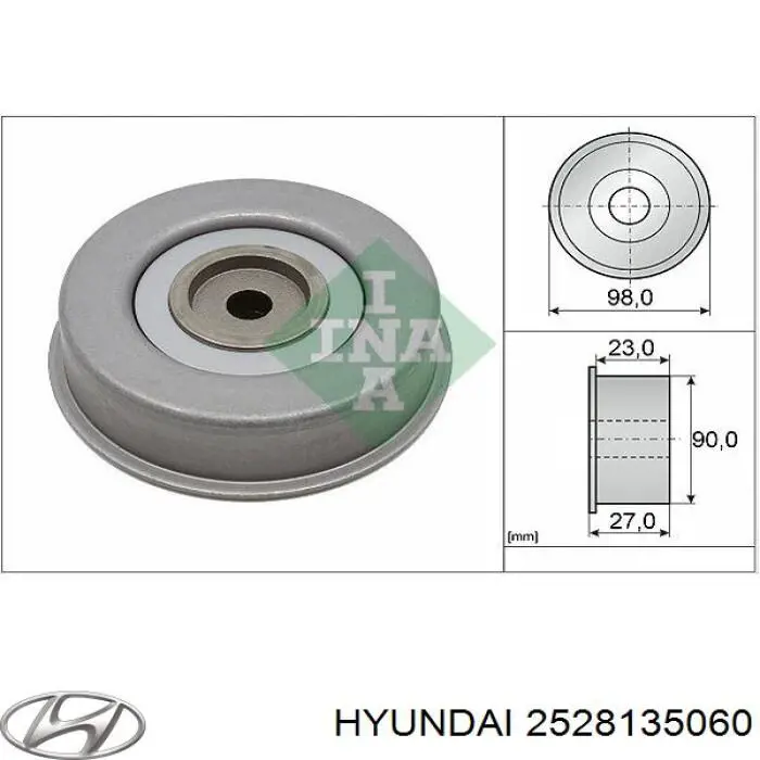 2528135060 Hyundai/Kia polea inversión / guía, correa poli v