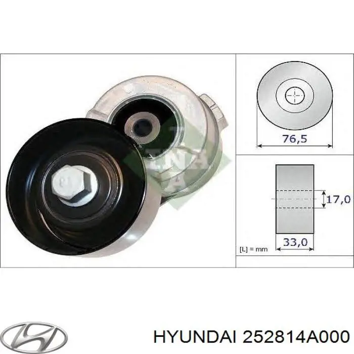 Tensor de la correa trapecial Hyundai/Kia 252814A000 precio, desde 42,43 EUR
