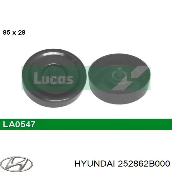 Comprar 252862B000 Hyundai/Kia Polea inversión/guía, correa poli V