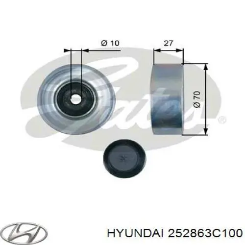 Rodillo guia Hyundai/Kia 252863C100