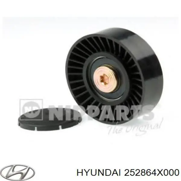 Polea inversión / guía, correa poli V 252864X000 Hyundai/Kia
