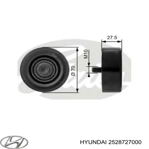 Comprar 2528727000 Hyundai/Kia Polea inversión/guía, correa poli V