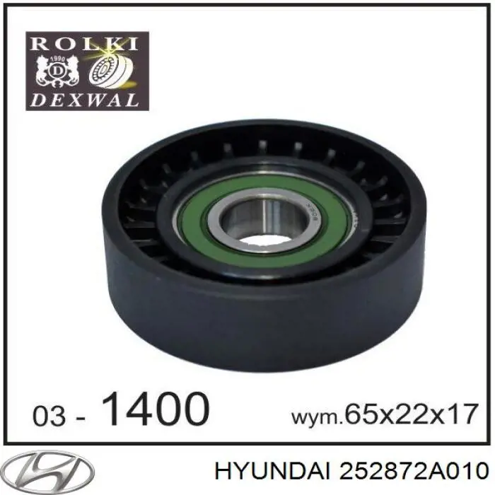 Polea inversión/guía, correa auxiliar servicios Hyundai/Kia 252872A010 precio, desde 13,52 EUR
