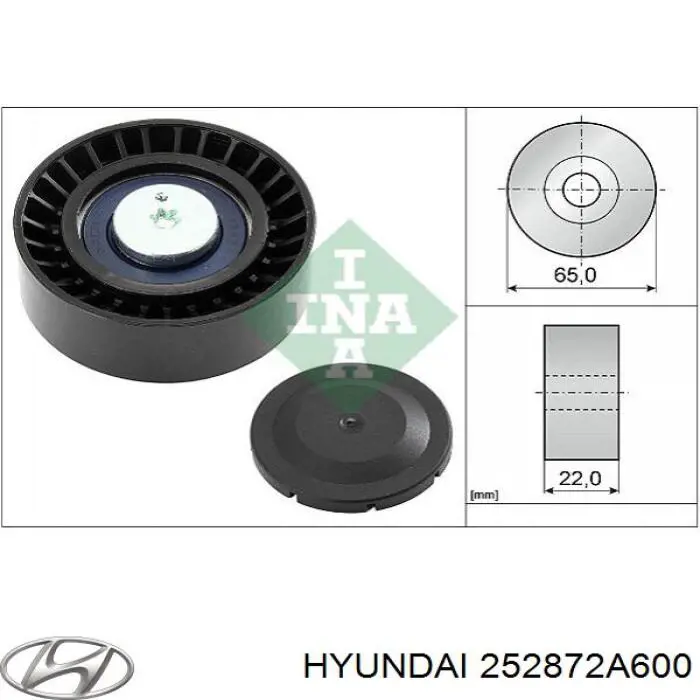 Polea inversión/guía, correa auxiliar servicios Hyundai/Kia 252872A600 precio, desde 14,63 EUR