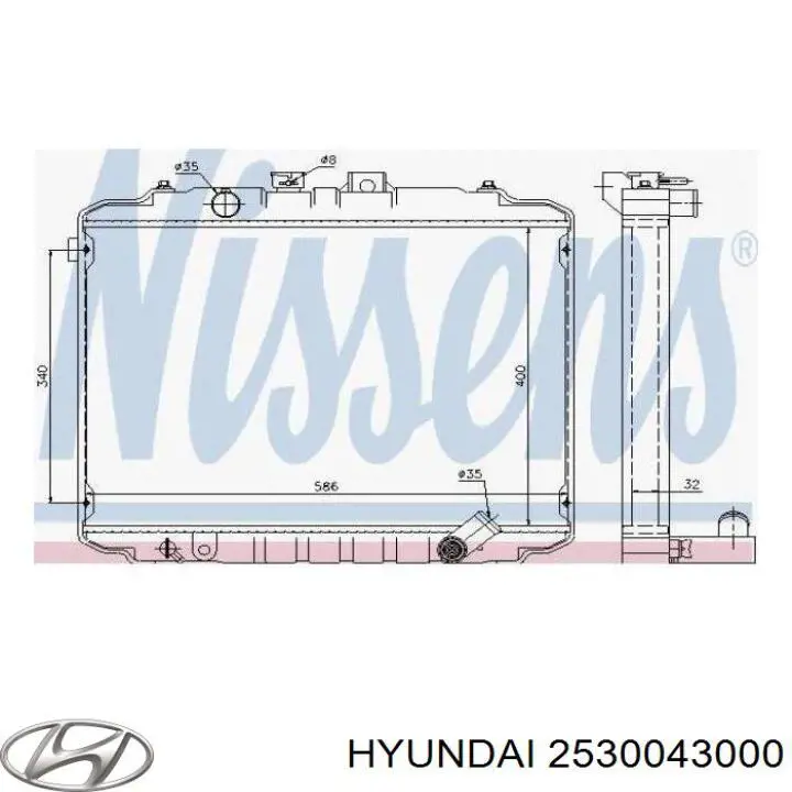 Água radiador Hyundai/Kia 2530043000 precio, desde 109,13 EUR