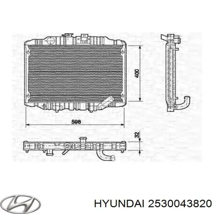 Comprar 2530043820 Hyundai/Kia Radiador de auto