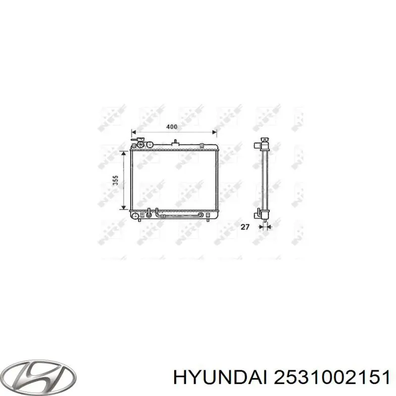 2531002151 Hyundai/Kia radiador
