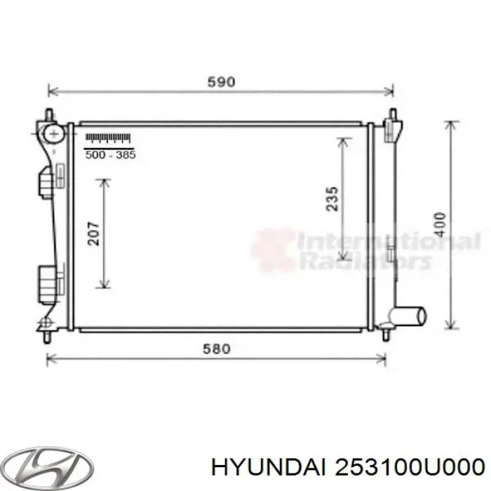 253100U000 Hyundai/Kia radiador