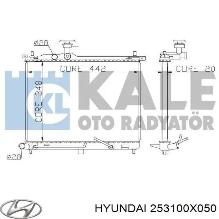 Comprar 253100X050 Hyundai/Kia Radiador de auto