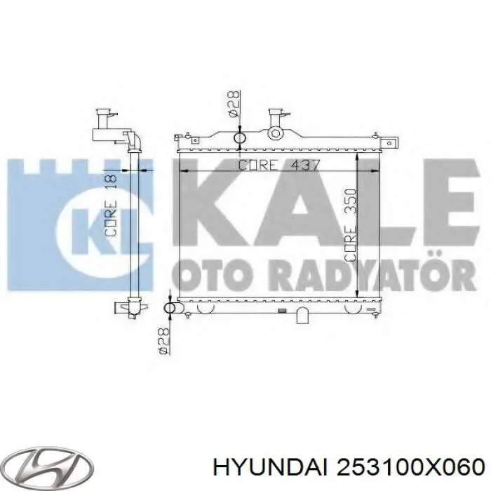 253100X060 Hyundai/Kia radiador