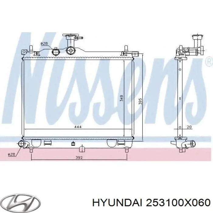 Água radiador Hyundai/Kia 253100X060 precio, desde 72,24 EUR