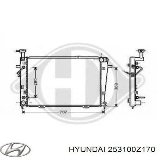 25310-0Z170 Hyundai/Kia radiador