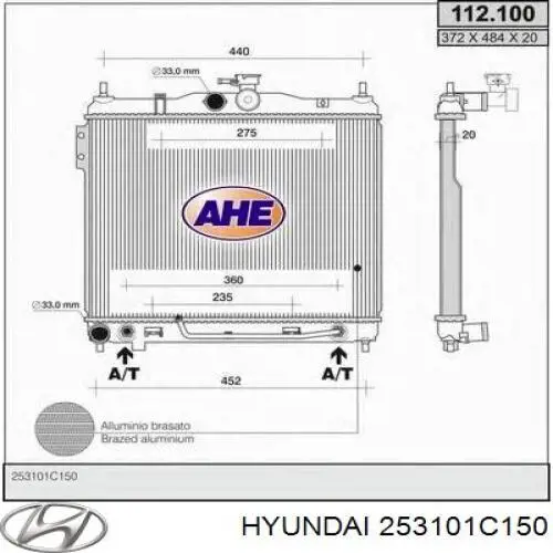 253101C150 Hyundai/Kia Refrigeración del motor