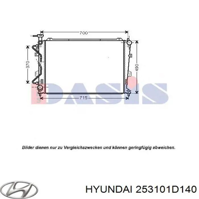 253101D140 Hyundai/Kia radiador